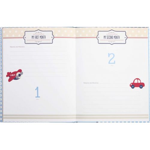  [아마존베스트]C.R. Gibson First 5 Years Memory Book, Record Memories and Milestones on 64 Beautifully Illustrated Pages - All Boy