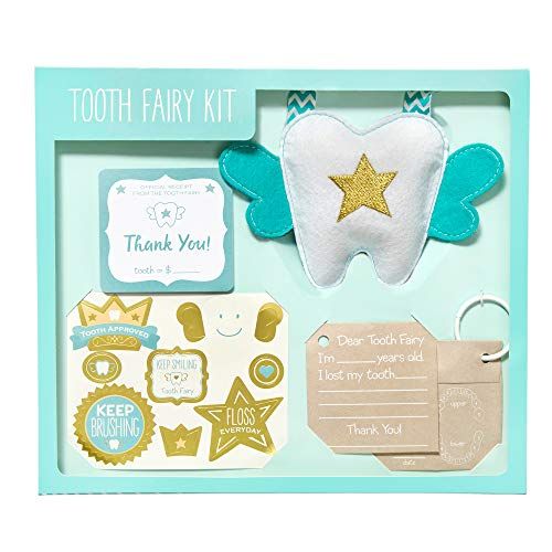  [아마존베스트]C.R. Gibson Child Keepsake Tooth Fairy Kit with Stickers, 65 pcs