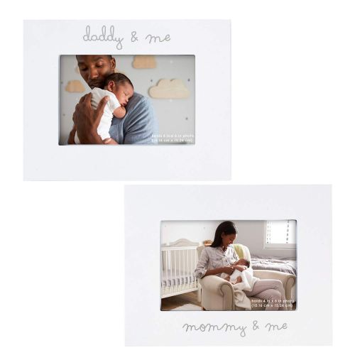  C.R. Gibson Mommy and Me and Daddy and Me Baby Photo Frame Set 2 Piece, 9 x 7