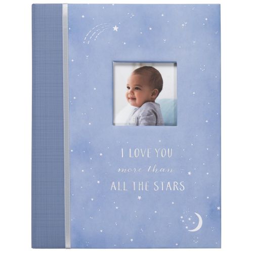  C.R. Gibson Blue All The Stars Baby Boy Memory Book for Newborns, 60 pgs, 9 W x 11.125 H