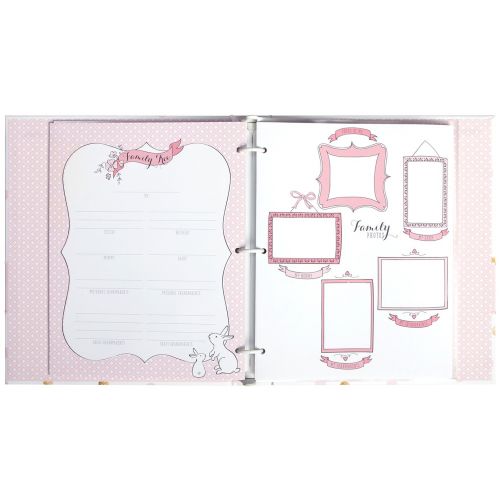  C.R. Gibson White, Pink and Gold Polka Dot Welcome Sweet Baby Baby Memory Book for Baby Girls, 60 pgs, 9 W x 11.125 H