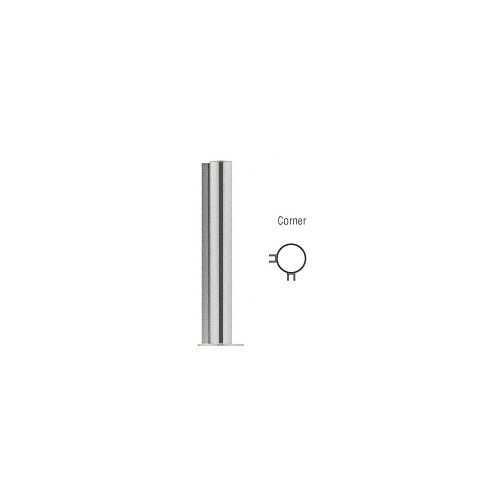  Cr Laurence CRL Brushed Stainless 18 Round PP08 Elegant Series CounterPartition Corner Post