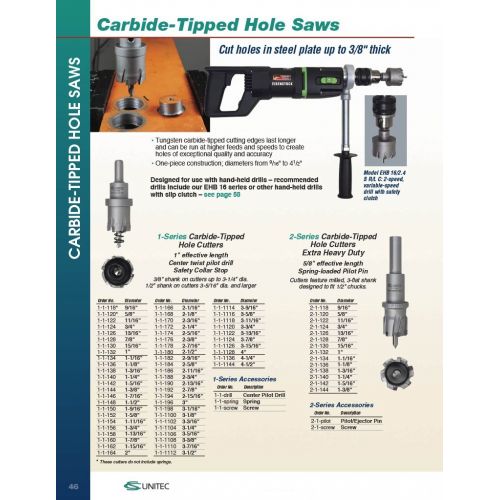  C.S. Unitec CS Unitec 1-1- TCT Tungsten Carbide-Tipped Hole Saw for Hand-Held Drills
