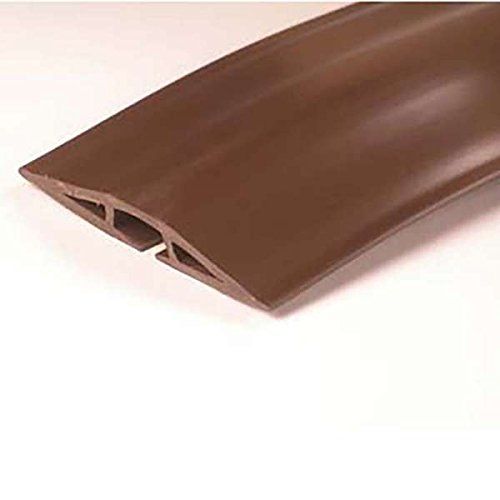  C2G Legrand - Wiremold CDB-5 Corduct Overfloor Cord Protector- Rubber Duct Floor Cord Cover, Brown (5 Feet)