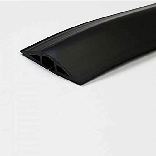 C2G Legrand - Wiremold CDBK-5 Corduct Overfloor Cord Protector- Rubber Duct Floor Cord Cover, Black (5 Feet)