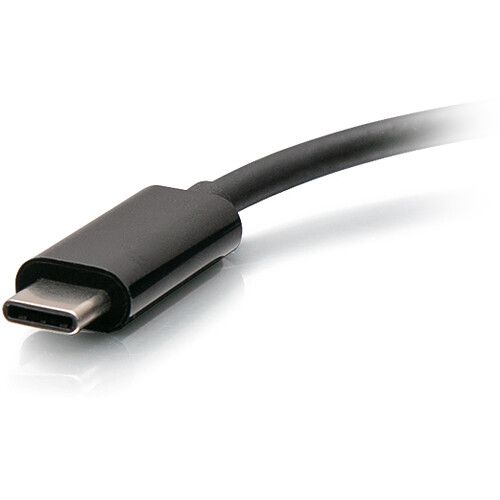  C2G USB Type-C to HDMI, VGA, USB Type-A, and RJ45 Multiport Adapter (Black)