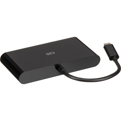  C2G USB Type-C to HDMI, VGA, USB Type-A, and RJ45 Multiport Adapter (Black)