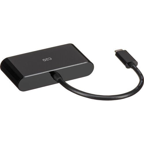  C2G USB Type-C to HDMI and VGA Adapter with Power Delivery (Black)