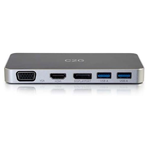  C2GCables to Go 28844 USB-C Docking Station with HDMI, DisplayPort, and VGA