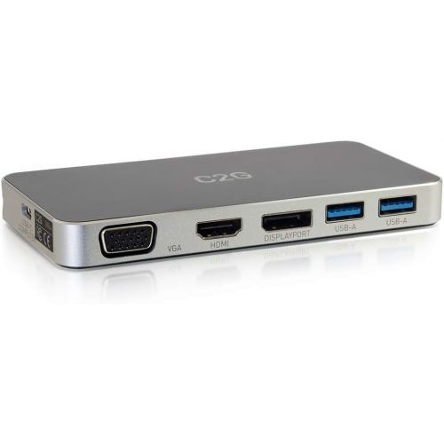  C2GCables to Go 28844 USB-C Docking Station with HDMI, DisplayPort, and VGA