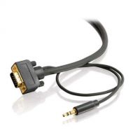 C2G 28250 Flexima VGA + 3.5mm Audio Video Cable M/M, In-Wall CL3-Rated, Black (6 Feet, 1.82 Meters)