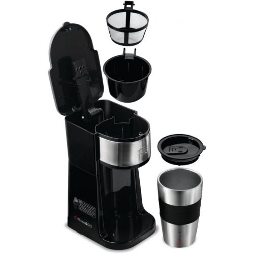  C3 30-10612 Brew&GO 1 Tassen Kaffeemaschine-Set (mit Isolier-Trinkbecher) edelstahl