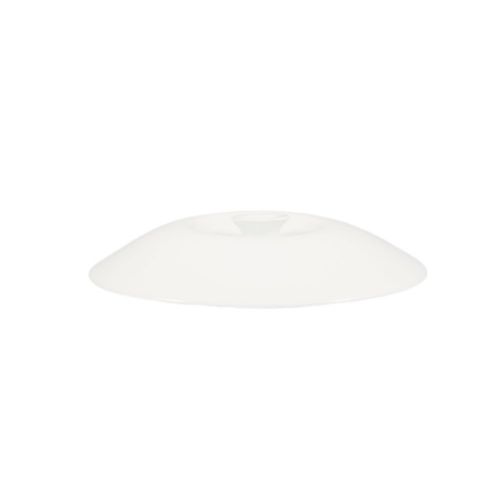  CAC China COL-120 30-Ounce Porcelain Flower Shape Pasta Bowl with Lid, 11-1/2 by 2-Inch, Super White, Box of 8