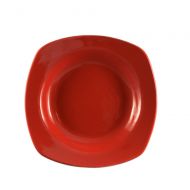 CAC China P-88RED 22-Ounce Stoneware Square Pasta Bowl, 11-1/2-Inch, Red, Box of 12