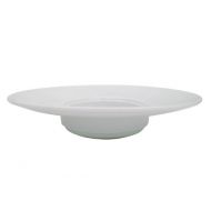 CAC China HMY-122 10-Inch Harmony Porcelain Wide Rim Pasta Bowl, 7-Ounce, White, Box of 12