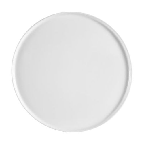  CAC China PP-12 Porcelain Round Flat Pizza Plate, 12-Inch, Super White, Box of 12