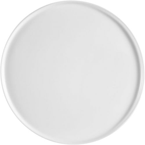  CAC China PP-12 Porcelain Round Flat Pizza Plate, 12-Inch, Super White, Box of 12