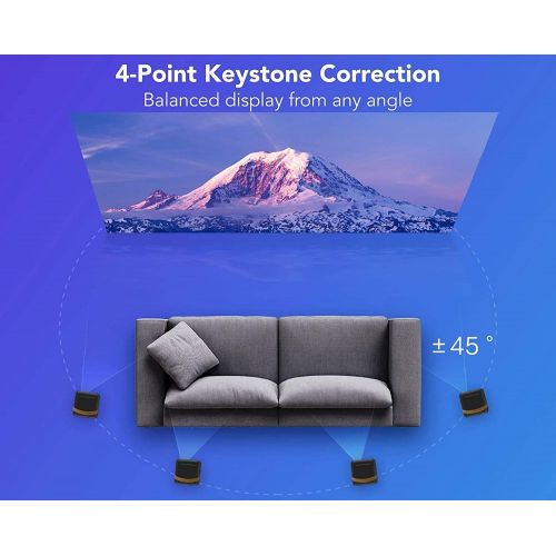  CACACOL Kaya Projector, Formovie Dice DLP 3D 4K Projector Native 1080p Full HD 1920x1080 700 ANSI Lumens Quad-Core 2GB 16GB Hi-Fi Stereo Speaker Android ATV 9.0 OS