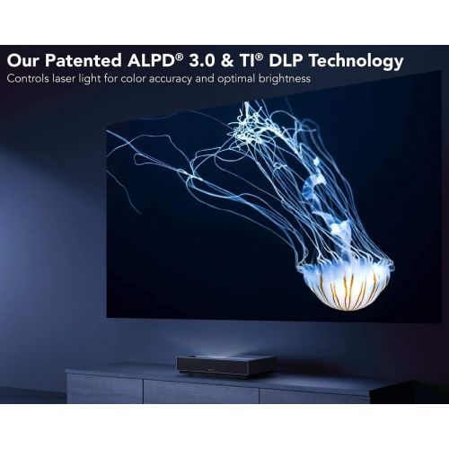  CACACOL Kaya Projector, Xiaomi 1S 4K Projector MJJGTYDS04FM Ultra Short Throw ALPD 3.0 Android 3D Home Cinema Projector - Updated Version