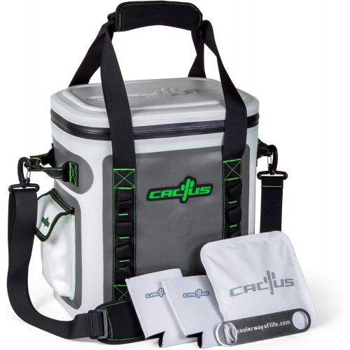  CACTUS Mojave 23 Party Kit Insulated Soft Cooler/Non Permeable/Long Lasting Cold Tech + Free Bonus Items: Soft Cold Pack, Neo Drink Holders, Stainless Opener w/Magnetic Front Pan