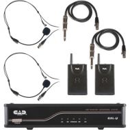 CAD UHF Dual Channel 2 Bodypack Wireless Microphone and Guitar System (K)