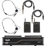 CAD VHF Dual Channel 2 Bodypack Wireless Microphone and Guitar System (CH: H)