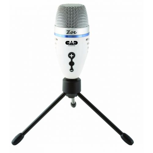  CAD Audio ZOE USB Condenser Microphone with TrakMix Headphone Output, On Stage MS7701B Euro Boom Mic Stand, and Knox Gear Pop Filter