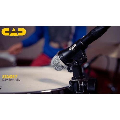  [아마존베스트]CAD Audio Stage7 7 Piece Drum Mic Pack - Includes Kick Mic, Snare Mic, 3 Tom Mics and 2 Overhead Condenser Mics