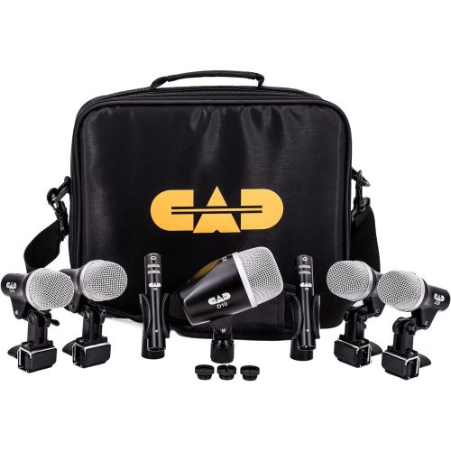  [아마존베스트]CAD Audio Stage7 7 Piece Drum Mic Pack - Includes Kick Mic, Snare Mic, 3 Tom Mics and 2 Overhead Condenser Mics