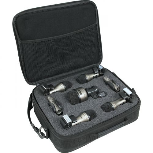  CAD Audio Stage7 Premium 7-Piece Drum Instrument Mic Pack With Vinyl Carrying Case & 7 - 20 XLR Cables