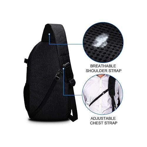  CADeN Camera Bag Sling Backpack for DSLR/SLR Mirrorless Camera Waterproof, Camera Case Compatible for Sony Canon Nikon Camera and Lens Tripod Accessories Black
