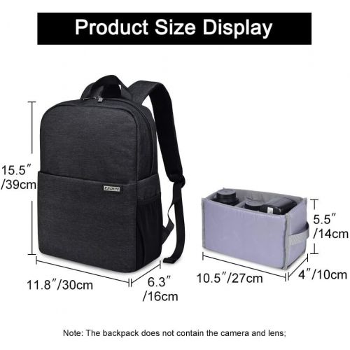  [아마존베스트]CADeN CADEN DSLR Camera Backpack Bag with Laptop Compartment 14 for Photographers/Nikon Sony Canon Mirrorless Cameras Tripod Accessories, Camera Case Backpack Waterproof with Side Access