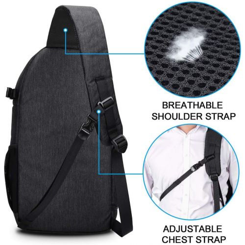  CADEN DSLR Camera Sling Bag Backpack Waterproof, Camera Case Sling Backpack with Tripod Holder, Side Access and Modular Inserts for Mirrorless Cameras Canon Nikon Sony Pentax