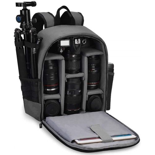  CADeN DSLR SLR Camera Backpack Bag for Mirrorless Cameras/Photographers, Camera Case Water-Repellent Compatible with Nikon Canon Sony Lens Tripod Accessories Photography Men Women