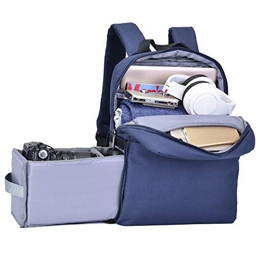  CADeN DSLR SLR Camera Bag Backpack with 14 Laptop Compartment Water-Repellent for Women Men Photographers, Camera Case Backpack Compatible with Nikon Sony Canon Mirrorless Cameras