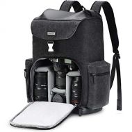 CADEN Professional Waterproof DSLR Camera Backpack Bag Canvas with Laptop Compartment 14 and Tripod Holder, Camera Case Backpack Large for Mirrorless Cameras Canon Nikon Sony Penta