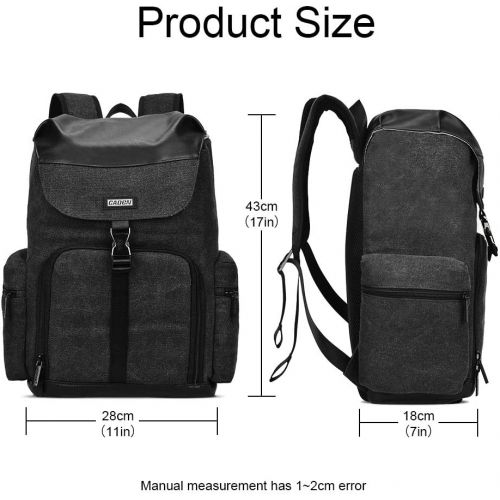  CADEN Professional Waterproof DSLR Camera Backpack Bag Canvas with Laptop Compartment 14 and Tripod Holder, Camera Case Backpack Large for Mirrorless Cameras Canon Nikon Sony Penta