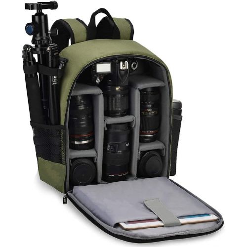  CADeN DSLR SLR Camera Backpack Bag for Mirrorless Cameras/Photographers, Camera Case Water-Repellent Compatible with Nikon Canon Sony Lens Tripod Accessories Photography Men Women