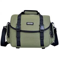 CADeN Camera Bag Case Shoulder Messenger Bag with Tripod Holder Compatible for Nikon, Canon, Sony, DSLR SLR Mirrorless Cameras?Waterproof Green