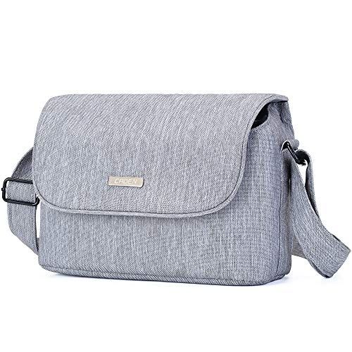  CADeN Camera Shoulder Bag Case Compatible for Nikon, Canon, Sony DSLR SLR Mirrorless Cameras Waterproof Grey