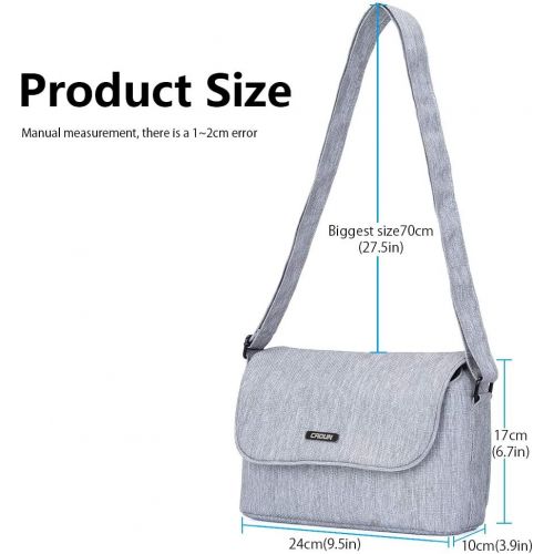  CADeN Camera Shoulder Bag Case Compatible for Nikon, Canon, Sony DSLR SLR Mirrorless Cameras Waterproof Grey