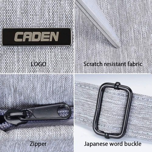  CADeN Camera Shoulder Bag Case Compatible for Nikon, Canon, Sony DSLR SLR Mirrorless Cameras Waterproof Grey