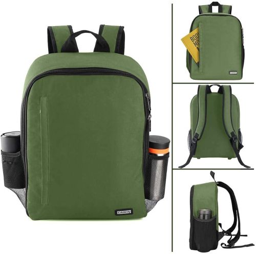  CADeN Camera Backpack Bag with Laptop Compartment 15.6 for DSLR/SLR Mirrorless Camera Waterproof, Camera Case Compatible for Sony Canon Nikon Camera and Lens Tripod Accessories Gre