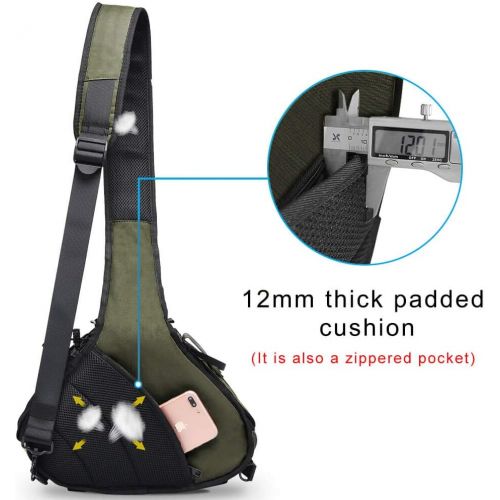  CADeN Camera Bag Crossbody Bag, Compact Camera Sling Case with Rain Cover and Tripod Holder Compatible with DSLR Mirrorless Digital Cameras Canon Nikon Sony Pentax Photographers Me