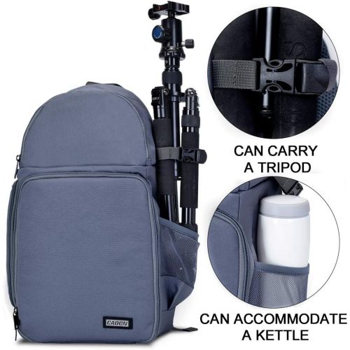  CADeN Camera Bag Sling Backpack for DSLR/SLR Mirrorless Camera Waterproof, Camera Case Compatible for Sony Canon Nikon Camera and Lens Tripod Accessories Grey