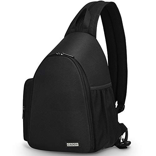  CADeN Camera Bag Sling Backpack, Camera Case Backpack with Tripod Holder for DSLR/SLR Mirrorless Cameras (Canon Nikon Sony Pentax) Black