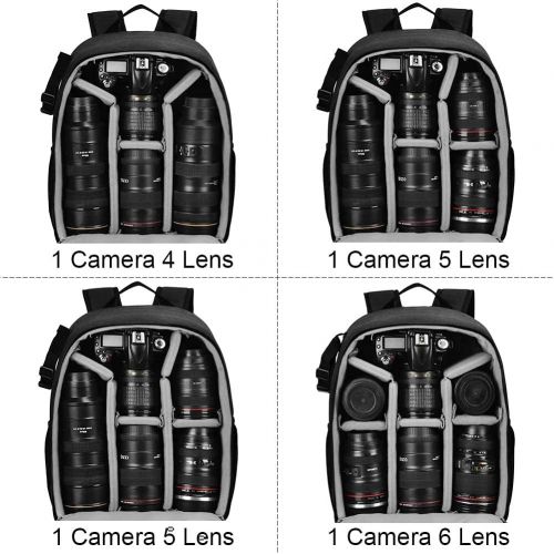  CADeN DSLR SLR Camera Backpack Bag for Mirrorless Cameras/Photographers, Camera Case Backpack Water-Repellent Compatible with Nikon Canon Sony Lens Tripod Accessories Photography M