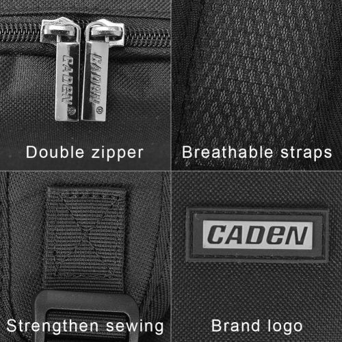  CADeN Camera Backpack Bag with Laptop Compartment 15.6 for DSLR/SLR Mirrorless Camera Waterproof, Camera Case Compatible for Sony Canon Nikon Camera and Lens Tripod Accessories Bla