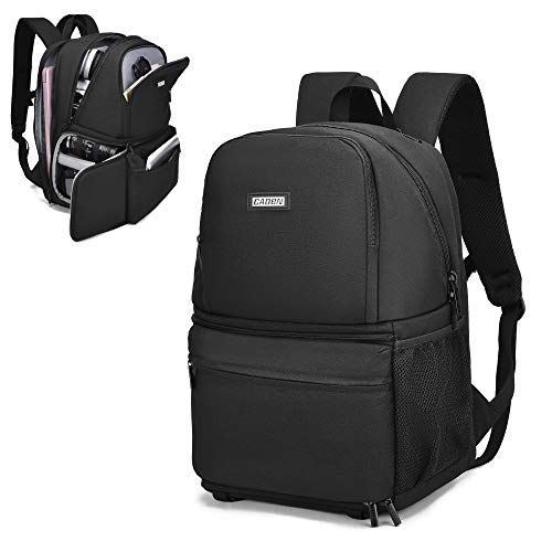  CADeN Camera Backpack Waterproof Camera Bag Large, Camera Case with 13 Inch Laptop Compartment Compatible for Sony Canon Nikon Camera and Lens Tripod Accessories