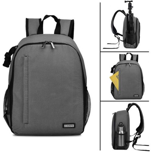 CADeN Camera Backpack Bag Professional for DSLR/SLR Mirrorless Camera Waterproof, Camera Case Compatible for Sony Canon Nikon Camera and Lens Tripod Accessories Gray